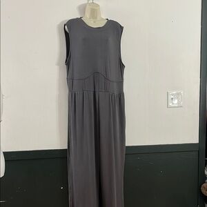 Viral Cider Gray Sleeveless Jumpsuit